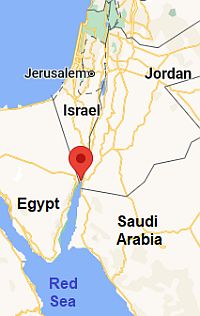 Eilat, ubicación en el mapa