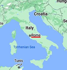 Roma, ubicación en el mapa