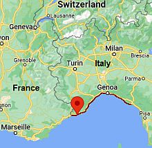 Sanremo, ubicación en el mapa