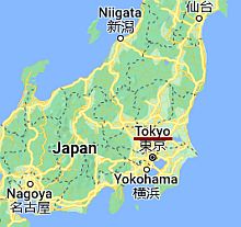 Tokio, ubicación en el mapa