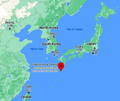 Yakushima, ubicación en el mapa