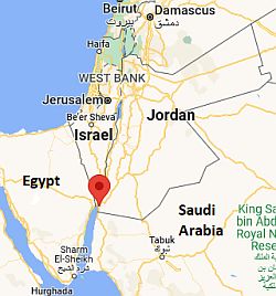 Aqaba, ubicación en el mapa