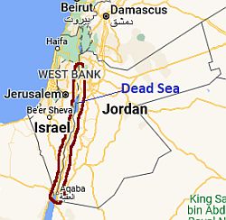 Valle del Jordán, ubicación en el mapa