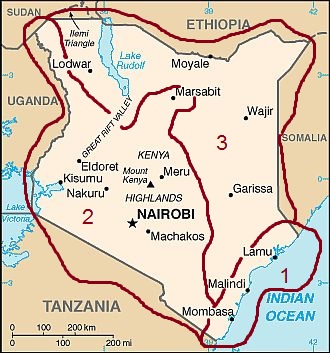 Zonas climáticas en Kenia