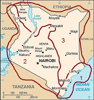 Zonas climáticas en Kenia