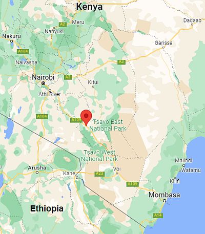 Makindu, ubicación en el mapa