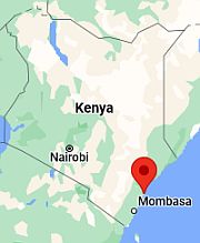 Malindi, ubicación en el mapa