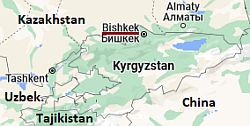 Biskek, ubicación en el mapa