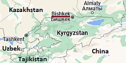 Biskek, ubicación en el mapa