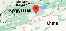 Naryn, ubicación en el mapa