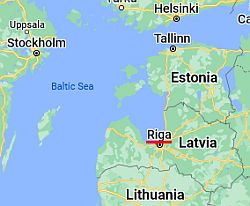 Riga, ubicación en el mapa