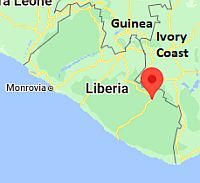 Zwedru, ubicación en el mapa