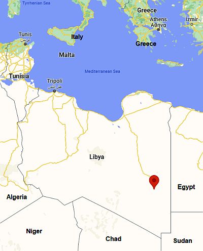 Kufra, ubicación en el mapa