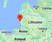 Klaipeda, ubicación en el mapa