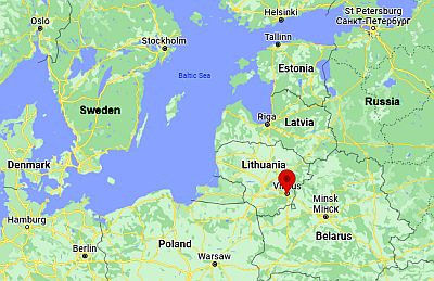 Vilna, ubicación en el mapa