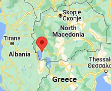 Ohrid, ubicación en el mapa