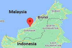 Bintulu, ubicación en el mapa