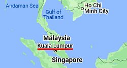 Kuala Lumpur, ubicación en el mapa