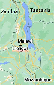 Lilongüe, ubicación en el mapa
