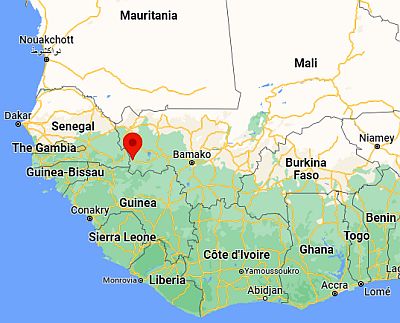 Kenieba, ubicación en el mapa