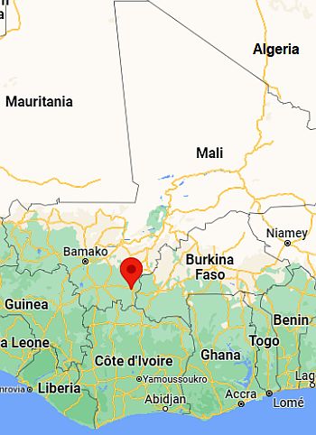 Sikasso, ubicación en el mapa