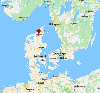 Aalborg, ubicación en el mapa