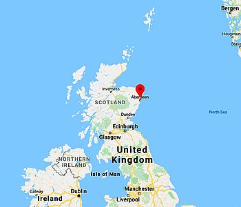 Aberdeen, ubicación en el mapa