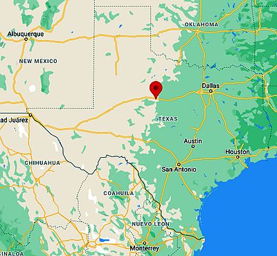 Abilene, ubicación en el mapa
