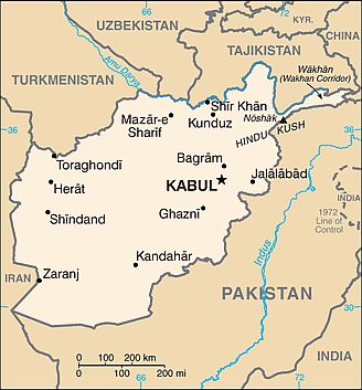 Mapa - Afganistán