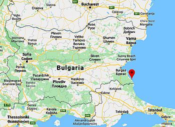Ahtopol, ubicación en el mapa