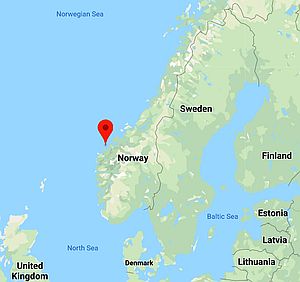 Alesund, ubicación en el mapa