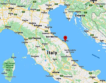 Ancona, ubicación en el mapa