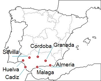 Andalucía, principales ciudades