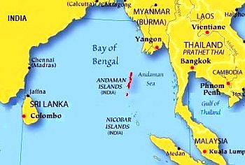 Islas Andamán, mapa