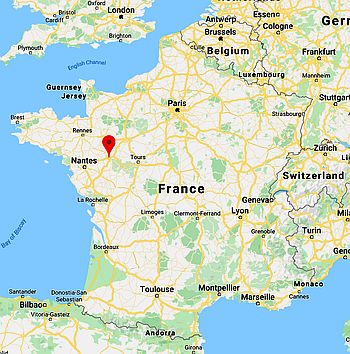 Angers, ubicación en el mapa