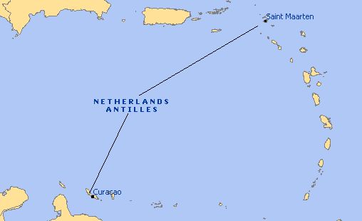 Mapa - Antillas Neerlandesas