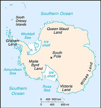 Mapa - Antártida