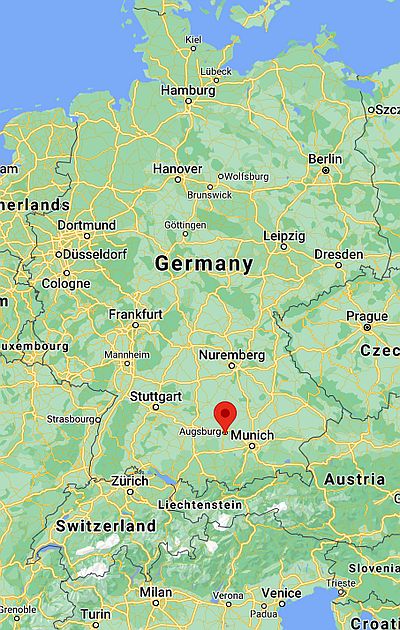 Augsburgo, ubicación en el mapa