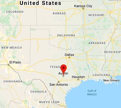 Austin, ubicación en el mapa
