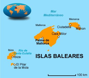 Baleares, mapa