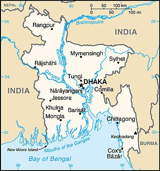 Mapa - Bangladés