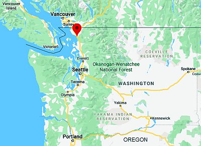 Bellingham, ubicación en el mapa