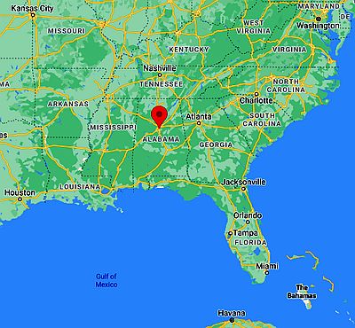 Birmingham, ubicación en el mapa