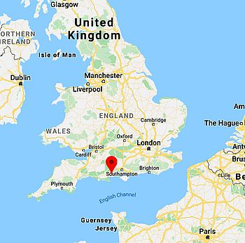 Bournemouth, ubicación en el mapa
