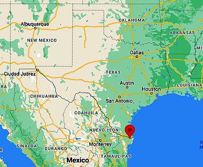 Brownsville, ubicación en el mapa