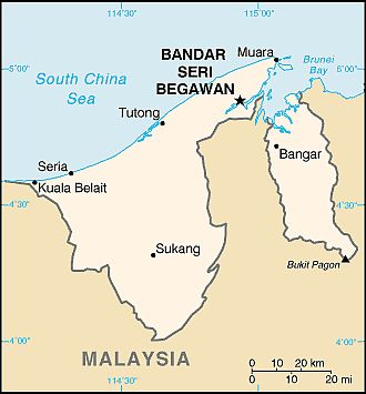 Mapa - Brunéi