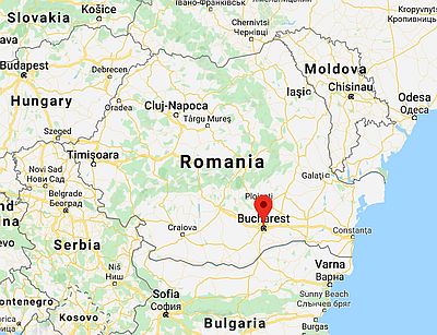 Bucarest, ubicación en el mapa