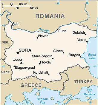 Mapa - Bulgaria