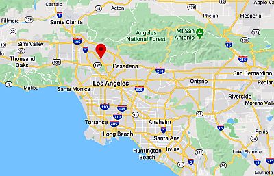 Burbank, ubicación en el mapa