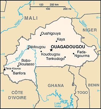 Mapa - Burkina Faso